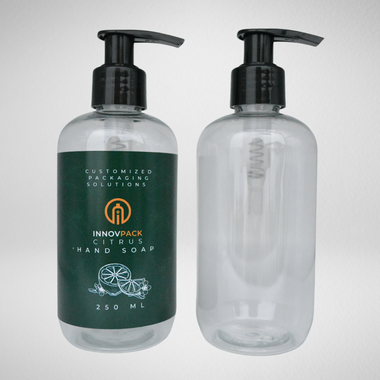 221 PCS 250ML BOSTON ROUND CLEAR PET BOTTLE + BLACK LOTION PUMP Default Title