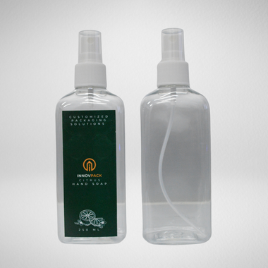 285 PCS 250ML RECTANGLE CLEAR PET BOTTLE + WHITE MIST SPRAY Default Title