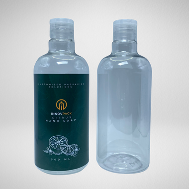 136 PCS 500ML DROPPER ROUND CLEAR PET BOTTLE + TRANSLUCENT FLIP TOP CAP Default Title