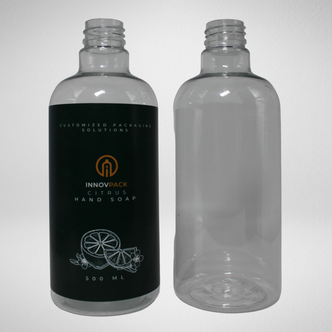 136 PCS 500ML DROPPER ROUND CLEAR PET BOTTLE Default Title