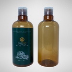 136 PCS 500ML DROPPER ROUND AMBER PET BOTTLE + TRANSLUCENT FLIP TOP CAP Default Title