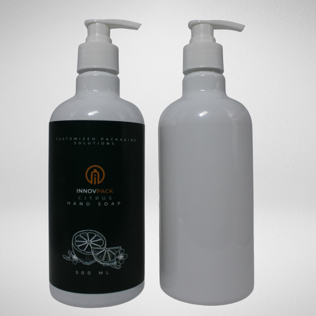136 PCS 500ML DROPPER ROUND WHITE PET BOTTLE + WHITE LOTION PUMP Default Title