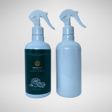 136 PCS 500ML DROPPER ROUND WHITE PET BOTTLE + WHITE MINI TRIGGER SPRAY Default Title