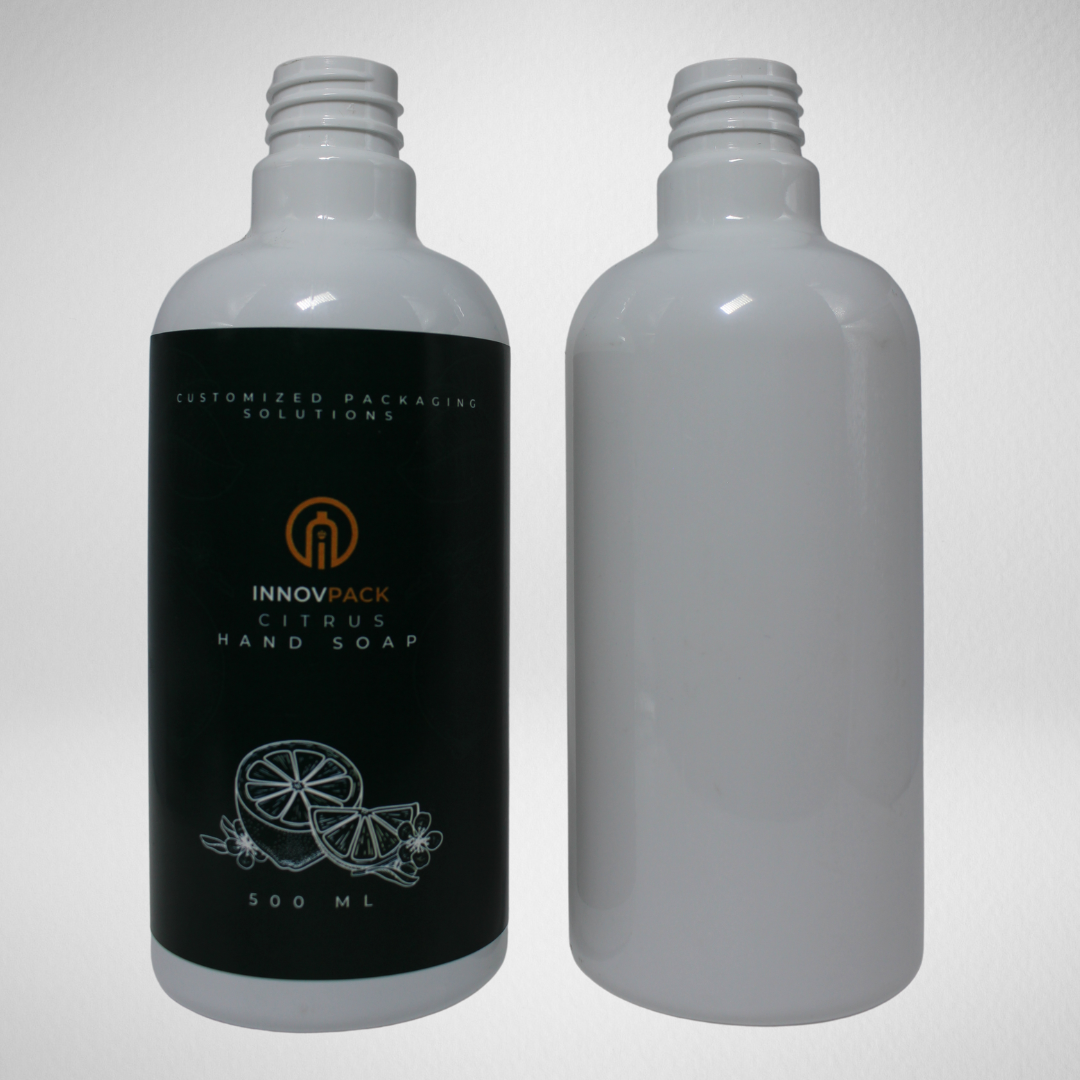 136 PCS 500ML DROPPER ROUND WHITE PET BOTTLE Default Title