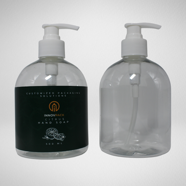 103 PCS 500ML BELL ROUND CLEAR PET BOTTLE + WHITE LOTION PUMP Default Title