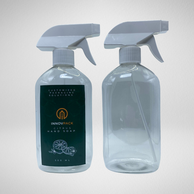 140 PCS 500ML OVAL CLEAR PET BOTTLE + WHITE REGULAR TRIGGER SPRAY Default Title