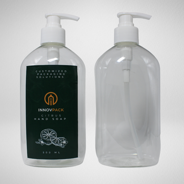 140 PCS 500ML OVAL CLEAR PET BOTTLE + WHITE LOTION PUMP Default Title