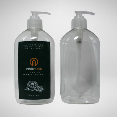 140 PCS 500ML OVAL CLEAR PET BOTTLE + TRANSLUCENT LOTION PUMP Default Title