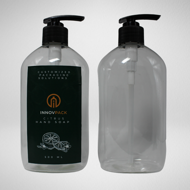 140 PCS 500ML OVAL CLEAR PET BOTTLE + BLACK LOTION PUMP Default Title