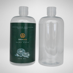 136 PCS 500ML BOSTON ROUND CLEAR PET BOTTLE + TRANSLUCENT FLIP TOP CAP Default Title