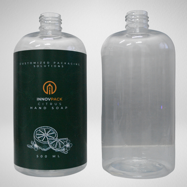 136 PCS 500ML BOSTON ROUND CLEAR PET BOTTLE Default Title