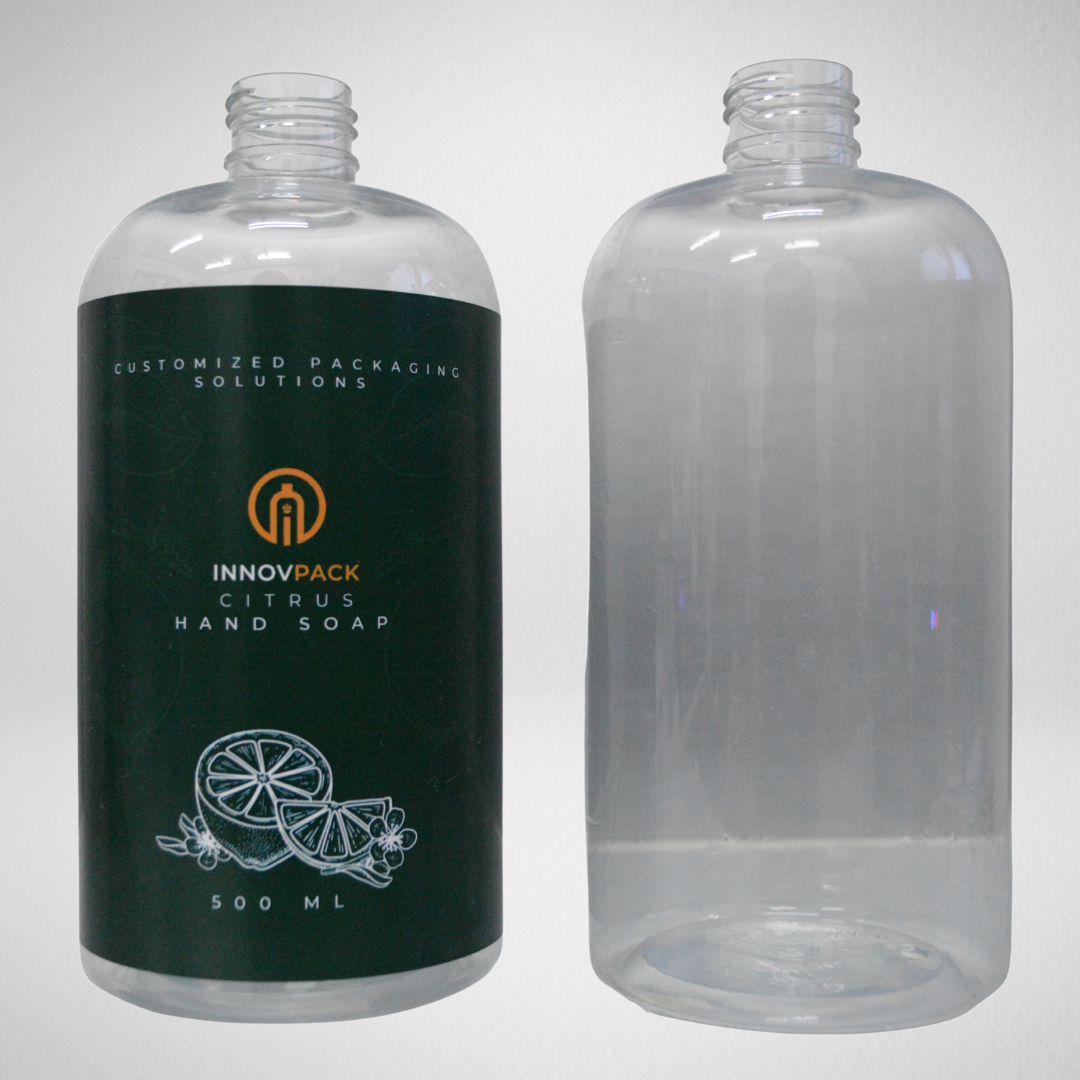 136 PCS 500ML BOSTON ROUND CLEAR PET BOTTLE Default Title