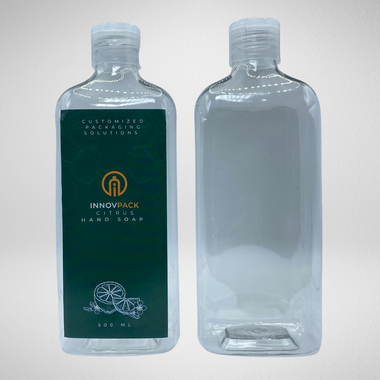 160 PCS 500ML RECTANGLE CLEAR PET BOTTLE + TRANSLUCENT FLIP TOP CAP Default Title