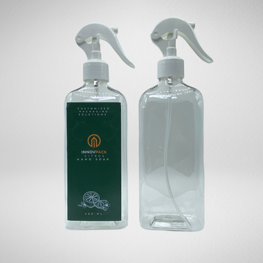 160 PCS 500ML RECTANGLE CLEAR PET BOTTLE + WHITE MINI TRIGGER SPRAY Default Title