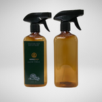 160 PCS 500ML RECTANGLE AMBER PET BOTTLE + BLACK REGULAR TRIGGER SPRAY Default Title