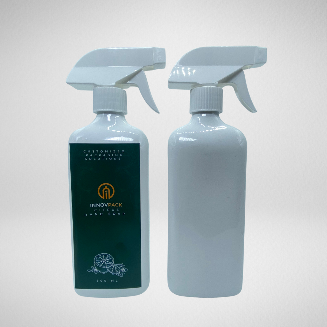 160 PCS 500ML RECTANGLE WHITE PET BOTTLE + WHITE REGULAR TRIGGER SPRAY Default Title