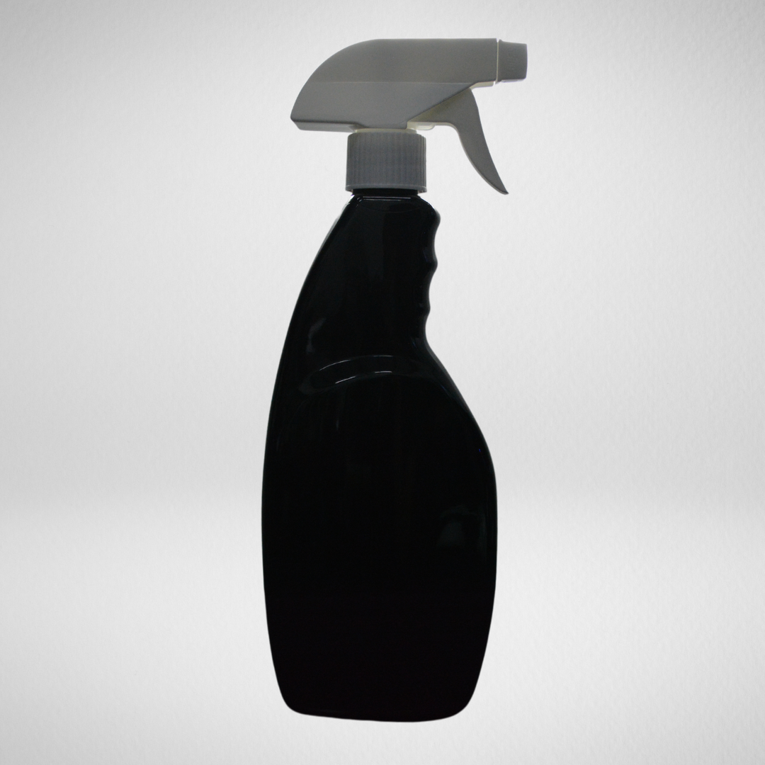 144 PCS 500ML GRIP BLACK PET BOTTLE + WHITE REGULAR TRIGGER SPRAY