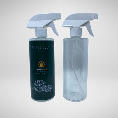 145 PCS 500ML CYLINDRICAL CLEAR PET BOTTLE + WHITE REGULAR TRIGGER SPRAY Default Title