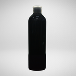 162 PCS 500ML COSMO ROUND BLACK PET BOTTLE + TRANSLUCENT FLIP TOP CAP