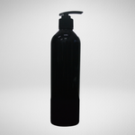 162 PCS 500ML COSMO ROUND BLACK PET BOTTLE + BLACK LOTION PUMP