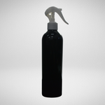162 PCS 500ML COSMO ROUND BLACK PET BOTTLE + WHITE MINI TRIGGER SPRAY